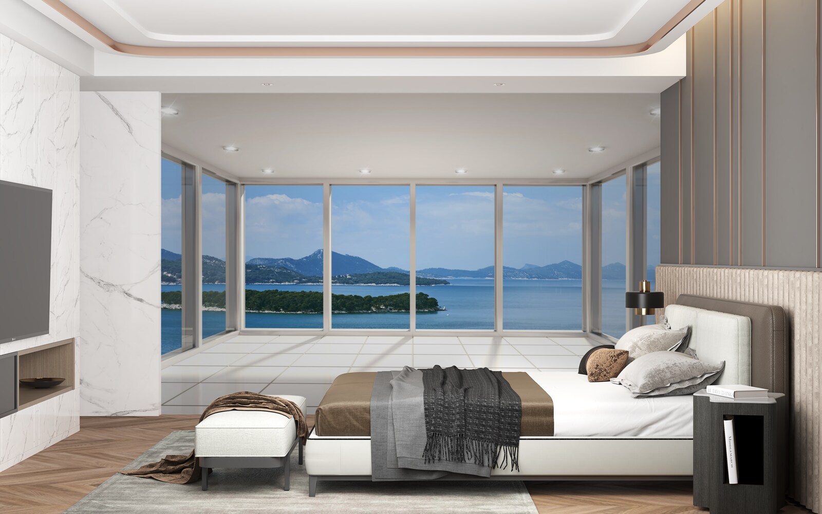 Fototapet panoramă largă a oceanului