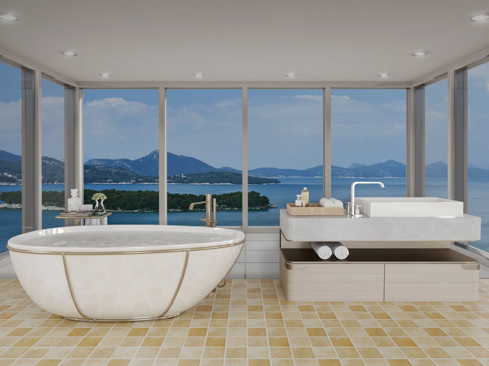 Fototapet panoramă largă a oceanului