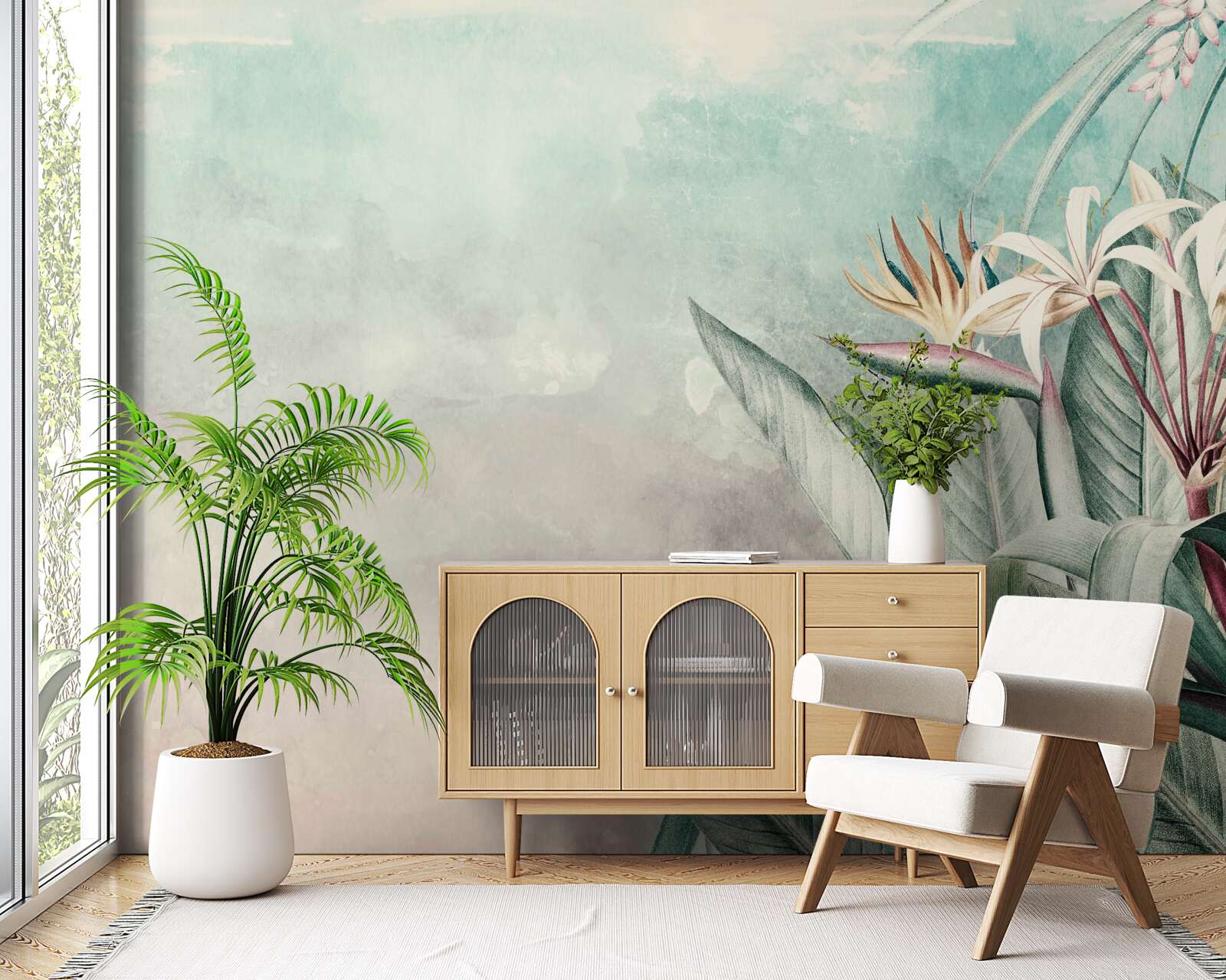 Fototapet frunză verde la modă