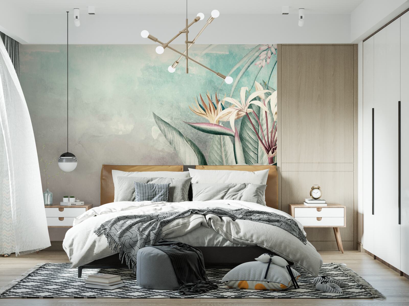 Fototapet frunză verde la modă