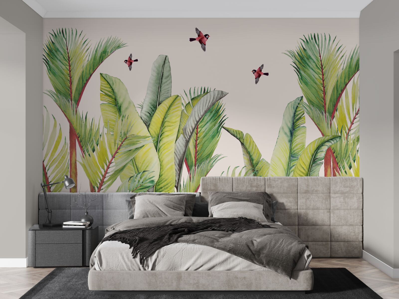 Fototapet verdeață sub aripile păsărilor