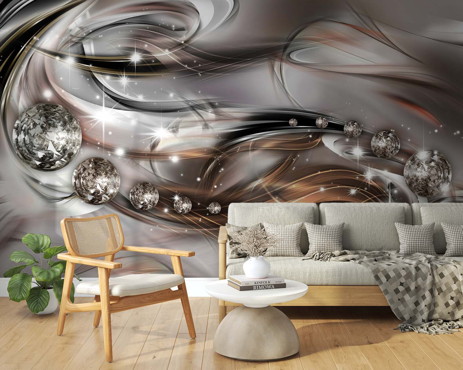 Fototapet design cu cristale în format vectorial