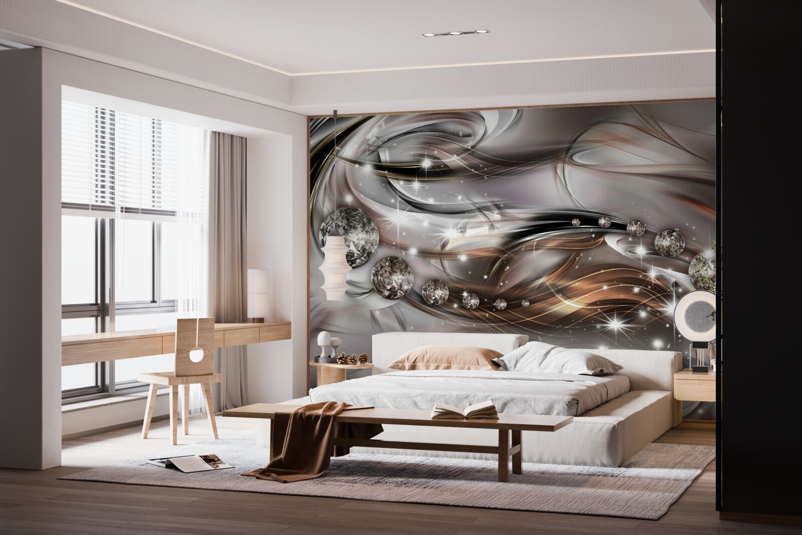 Fototapet design cu cristale în format vectorial