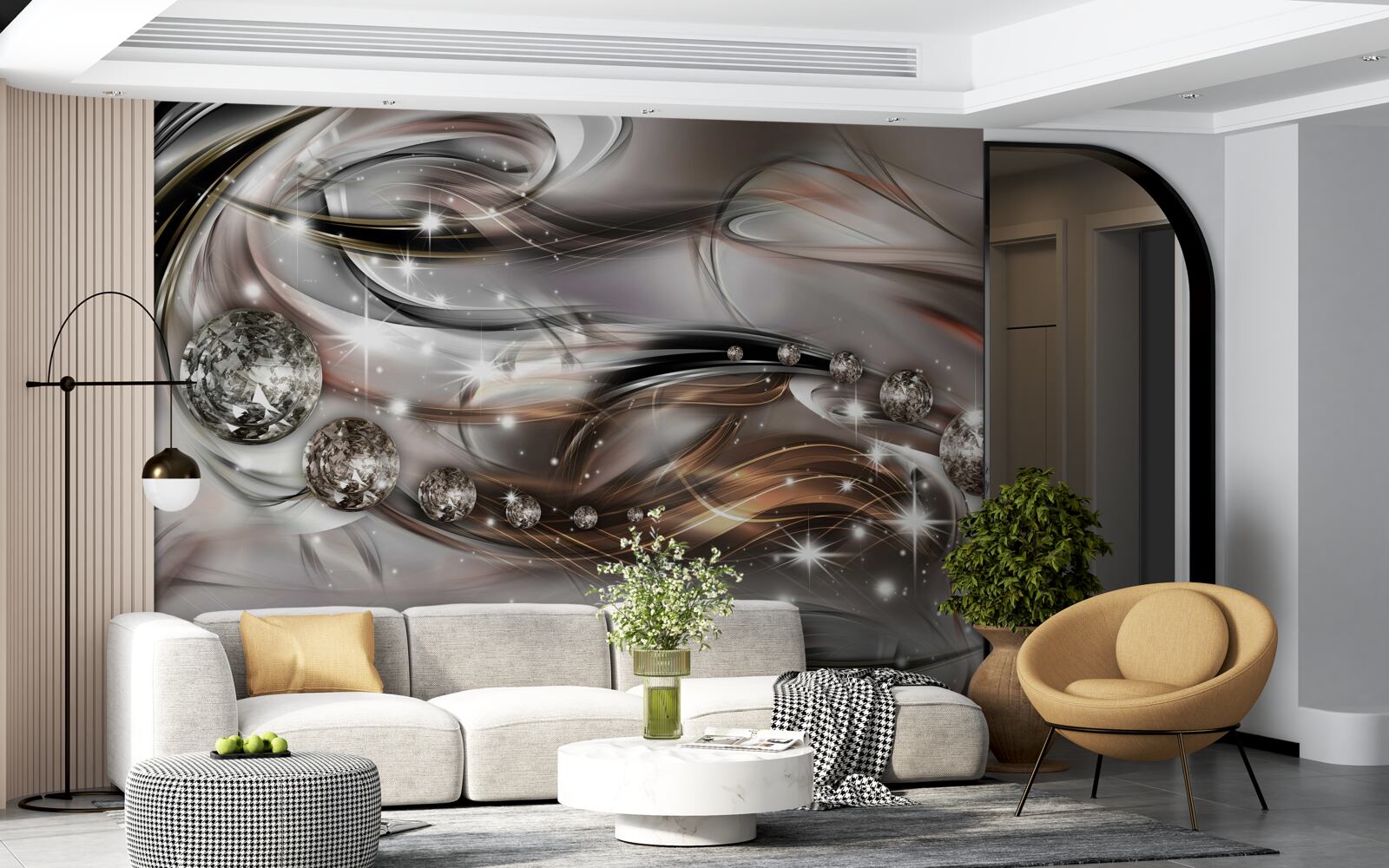 Fototapet design cu cristale în format vectorial