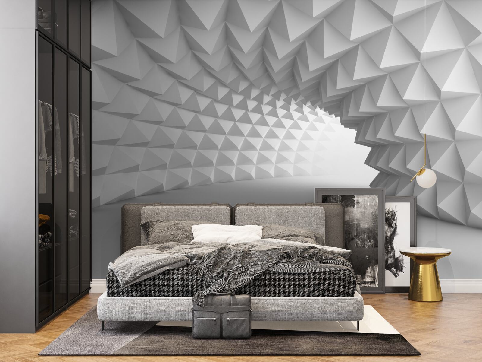 Fototapet coridorul tunelului alb