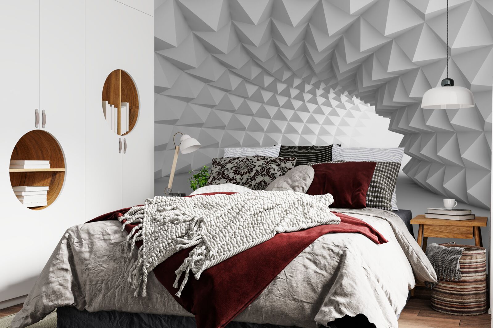 Fototapet coridorul tunelului alb