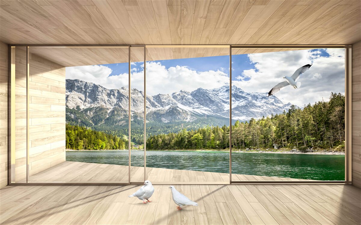 Fototapet râuri și peisaje montane impresionante