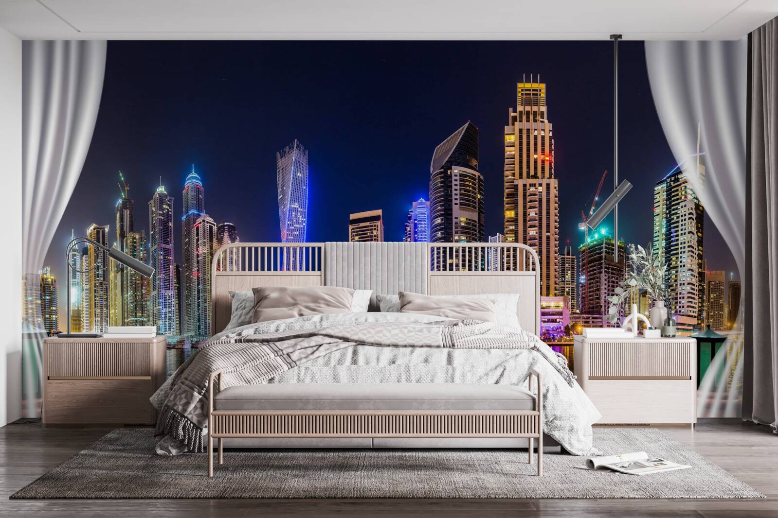 Fototapet orașul arată incredibil de frumos noaptea