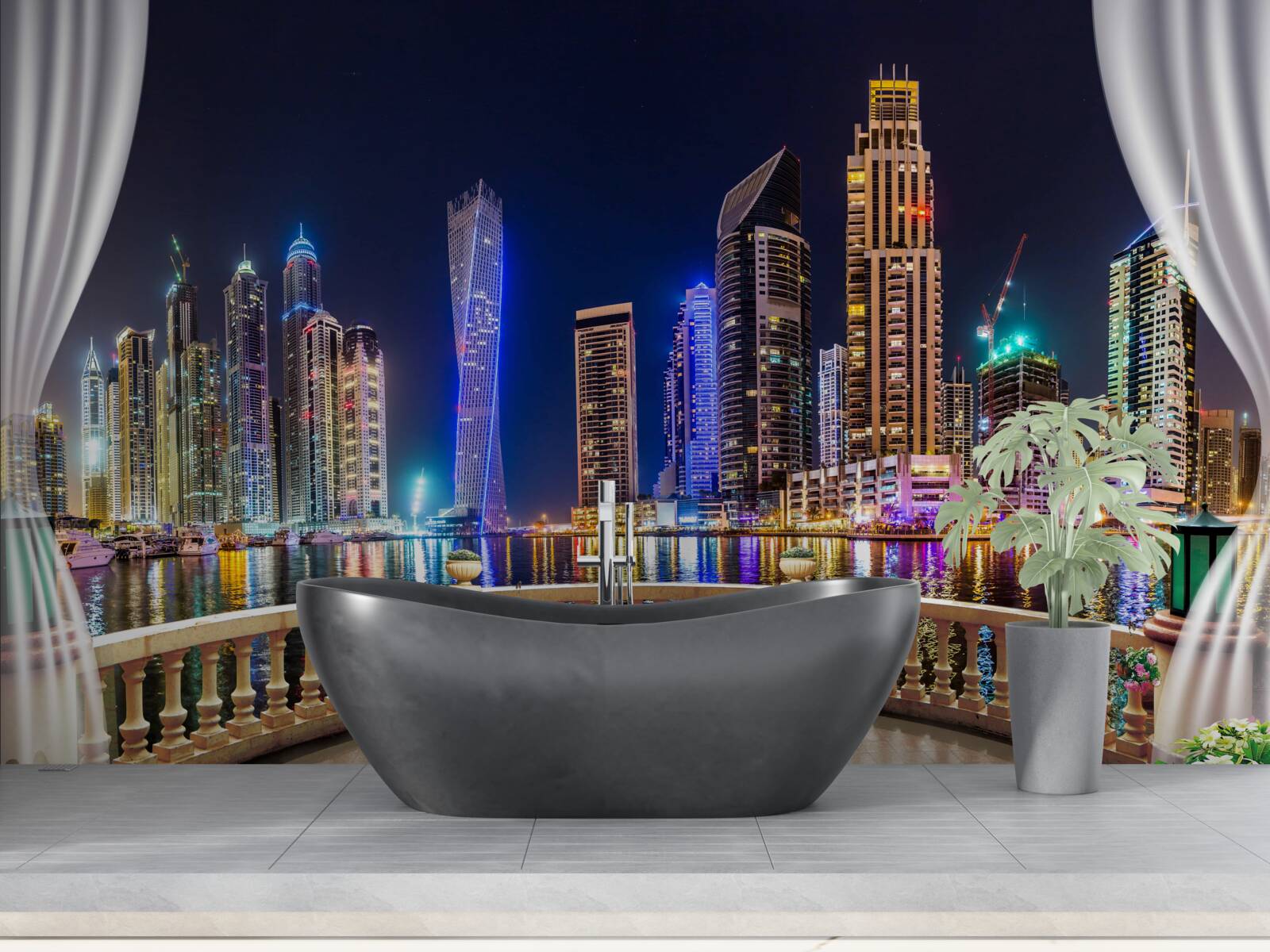 Fototapet orașul arată incredibil de frumos noaptea