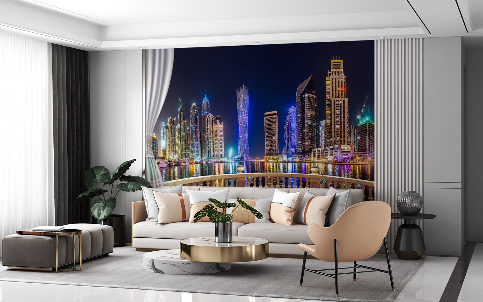 Fototapet orașul arată incredibil de frumos noaptea