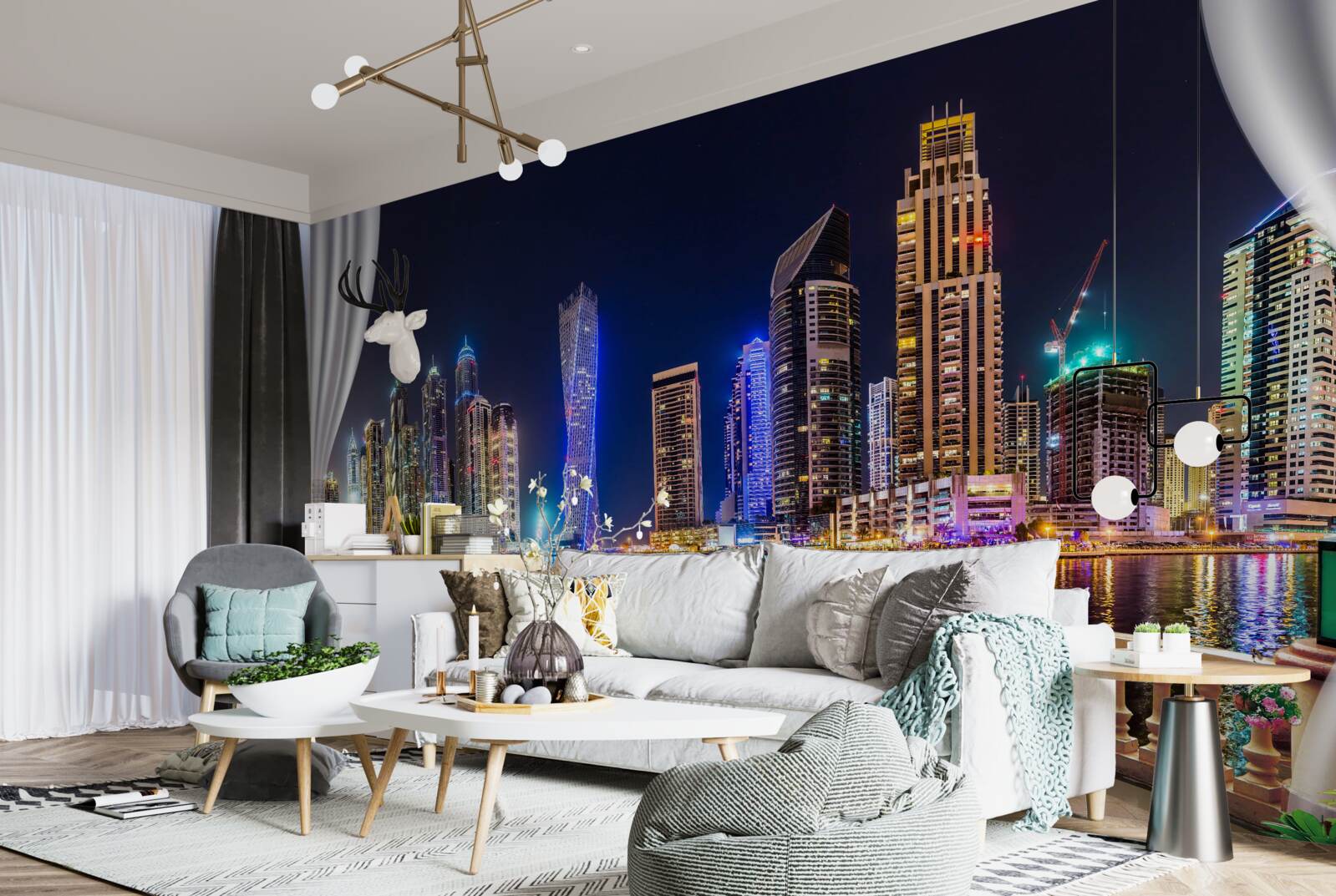 Fototapet orașul arată incredibil de frumos noaptea