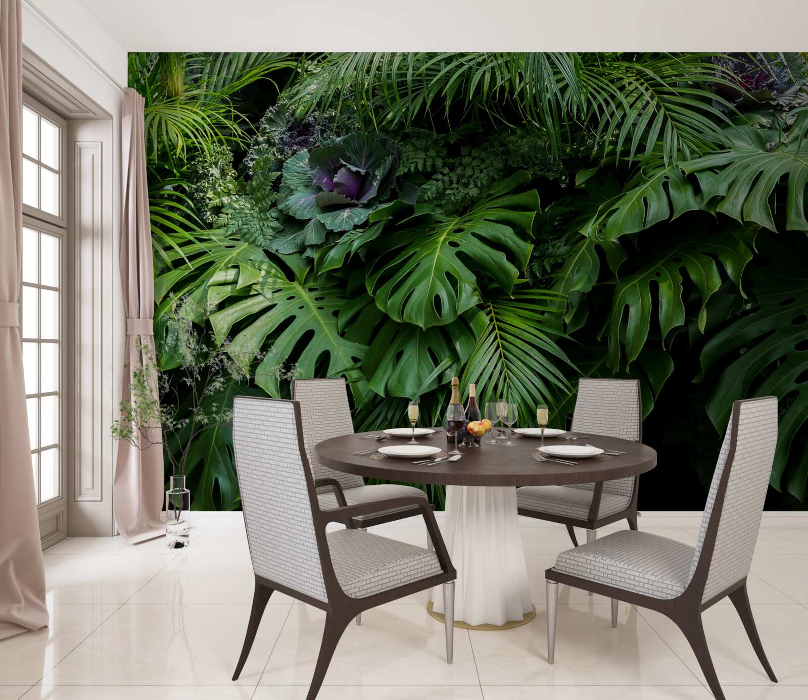 Fototapet frunze verzi mari