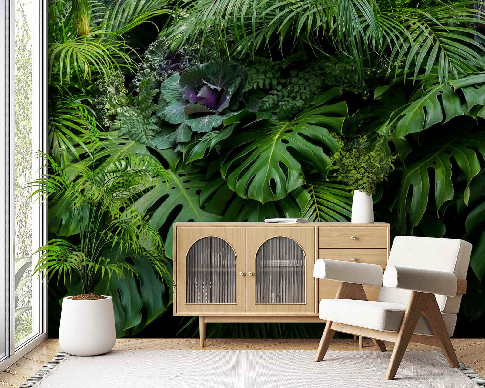 Fototapet frunze verzi mari