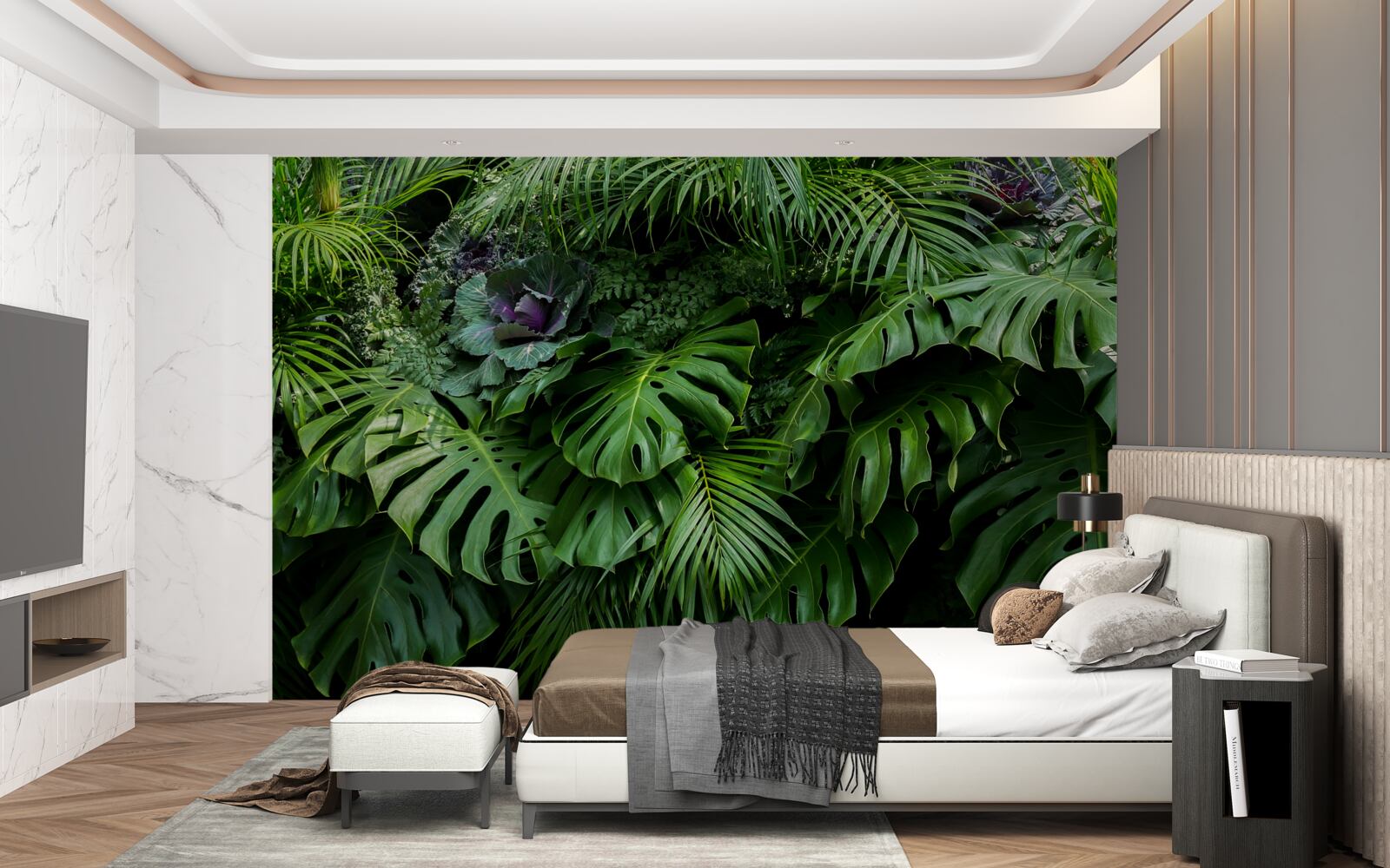 Fototapet frunze verzi mari