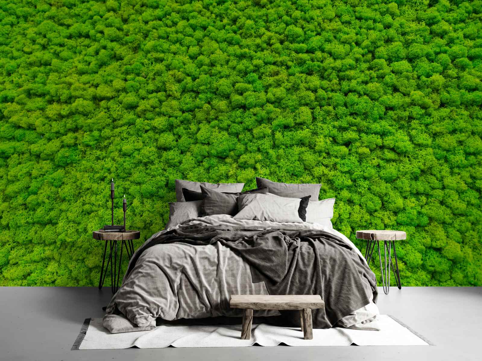 Fototapet vedere a unei frunze verzi de la un punct înalt