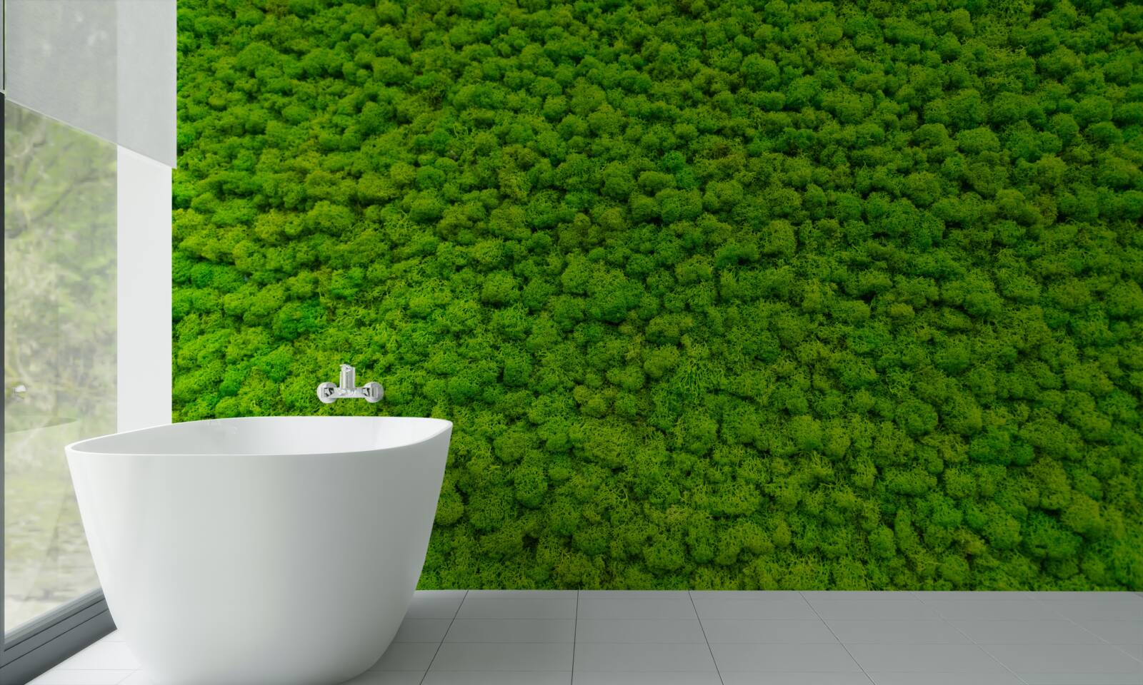 Fototapet vedere a unei frunze verzi de la un punct înalt