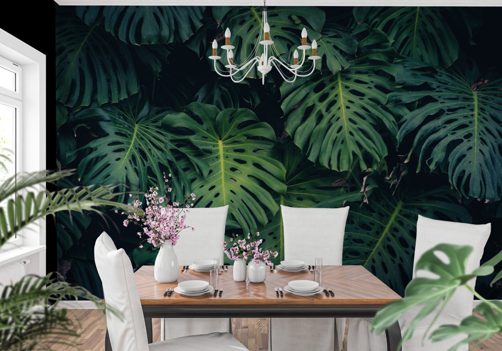 Fototapet frunze verzi de palmieri mari