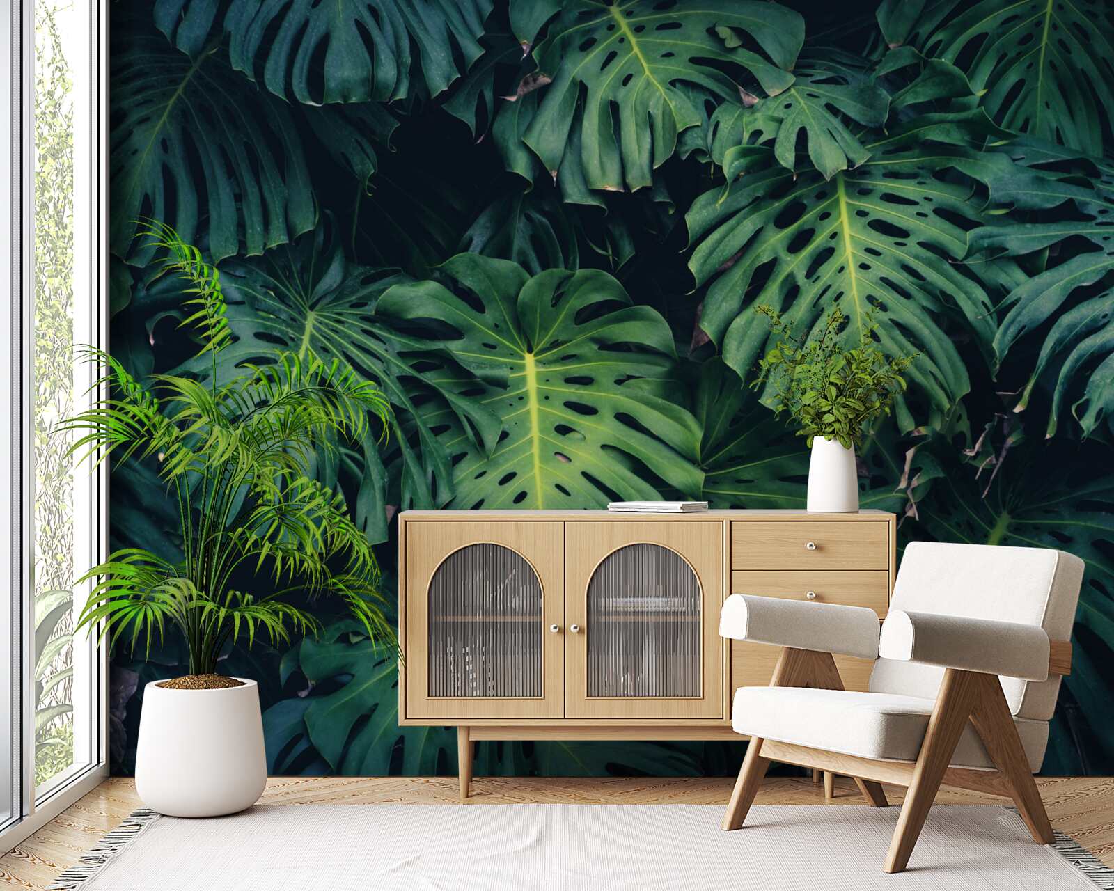 Fototapet frunze verzi de palmieri mari