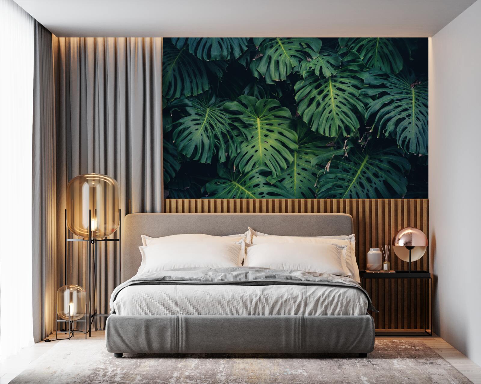 Fototapet frunze verzi de palmieri mari