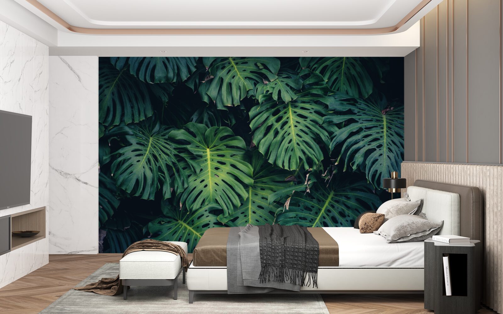 Fototapet frunze verzi de palmieri mari