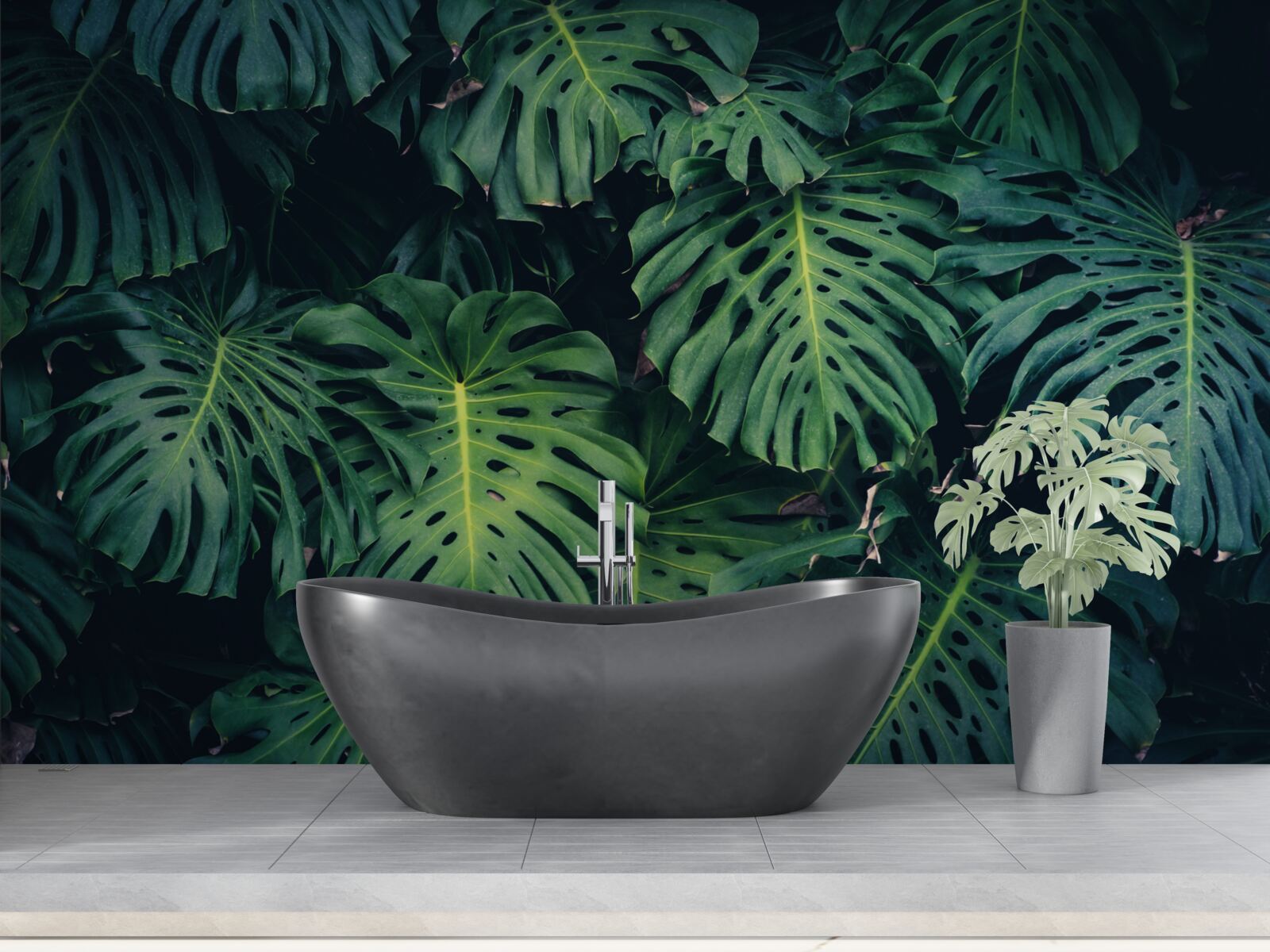 Fototapet frunze verzi de palmieri mari