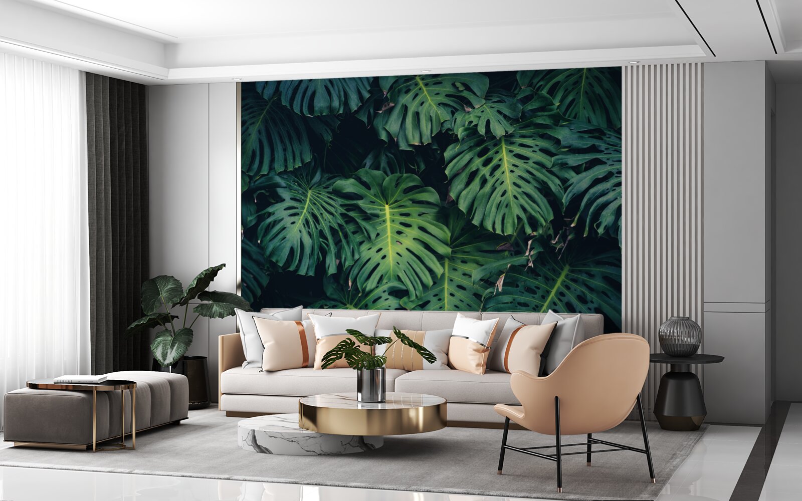 Fototapet frunze verzi de palmieri mari