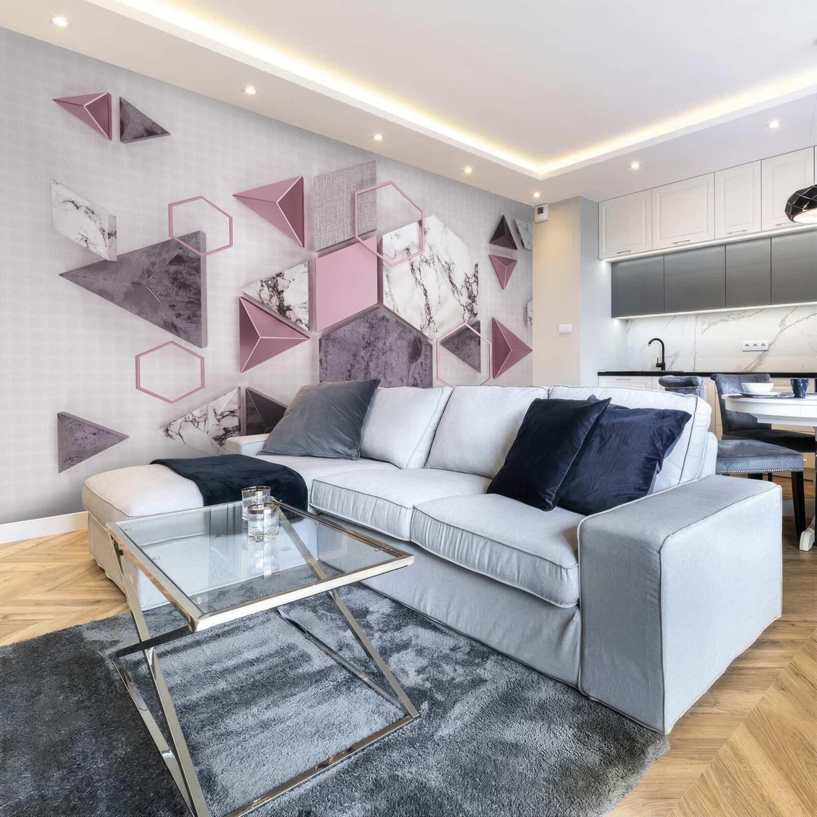 Fototapet imagini geometrice marmorate