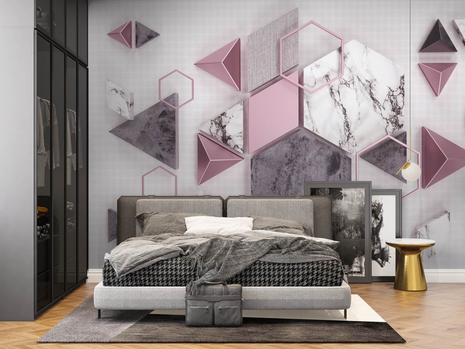 Fototapet imagini geometrice marmorate