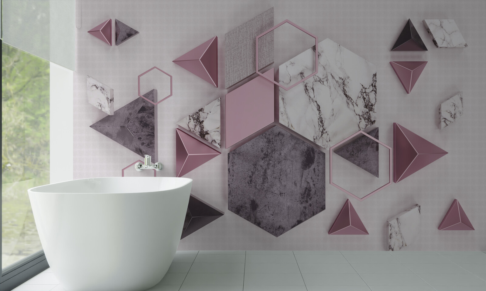 Fototapet imagini geometrice marmorate