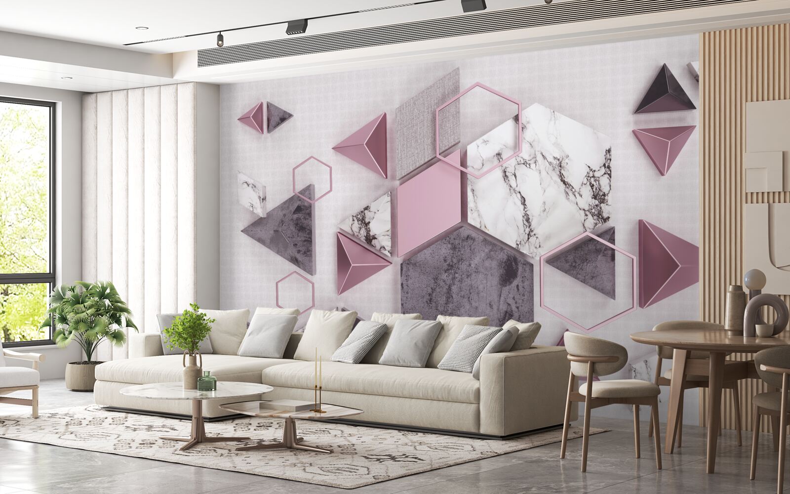 Fototapet imagini geometrice marmorate