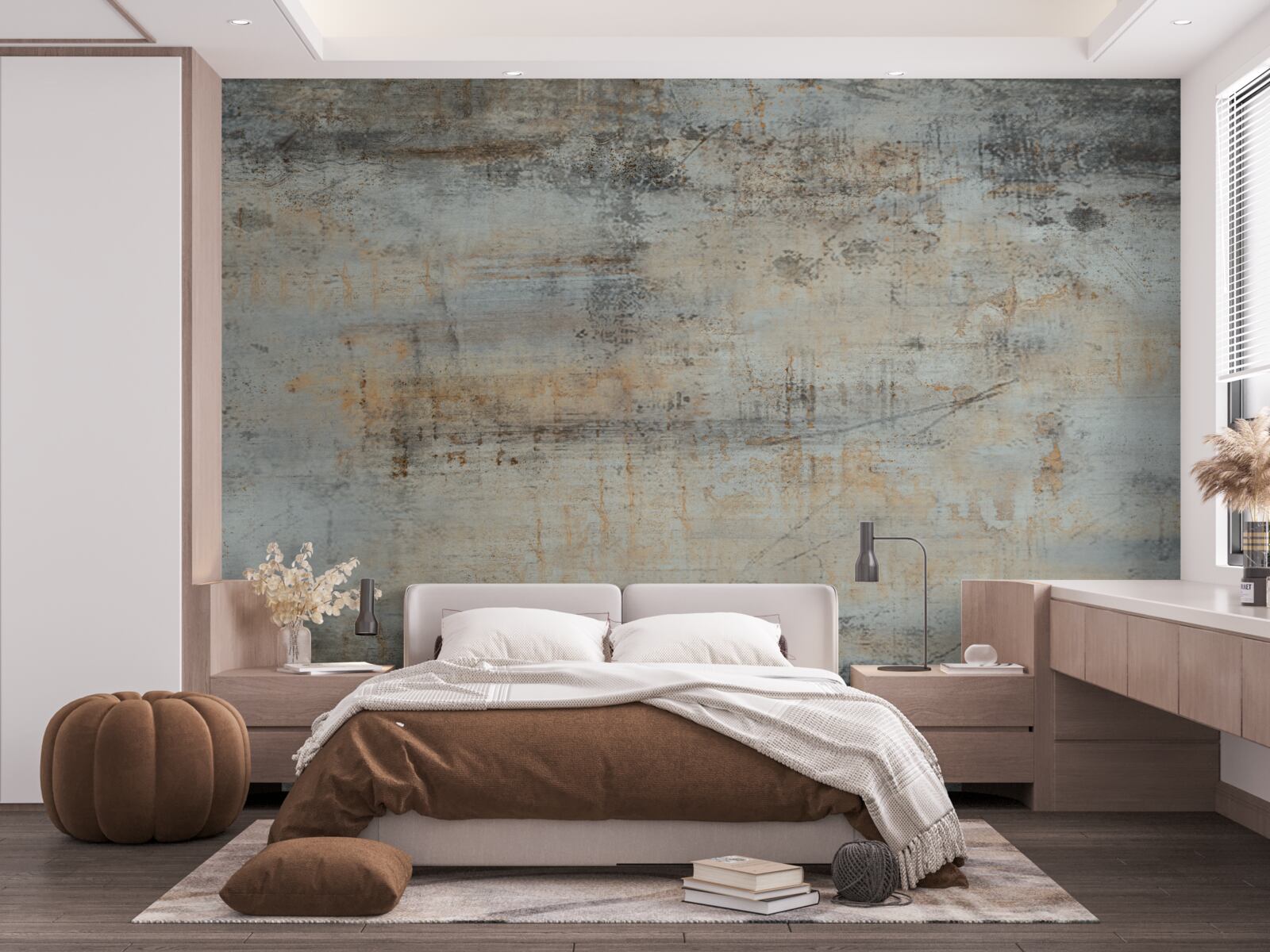 Fototapet perete gri, deteriorat de timp