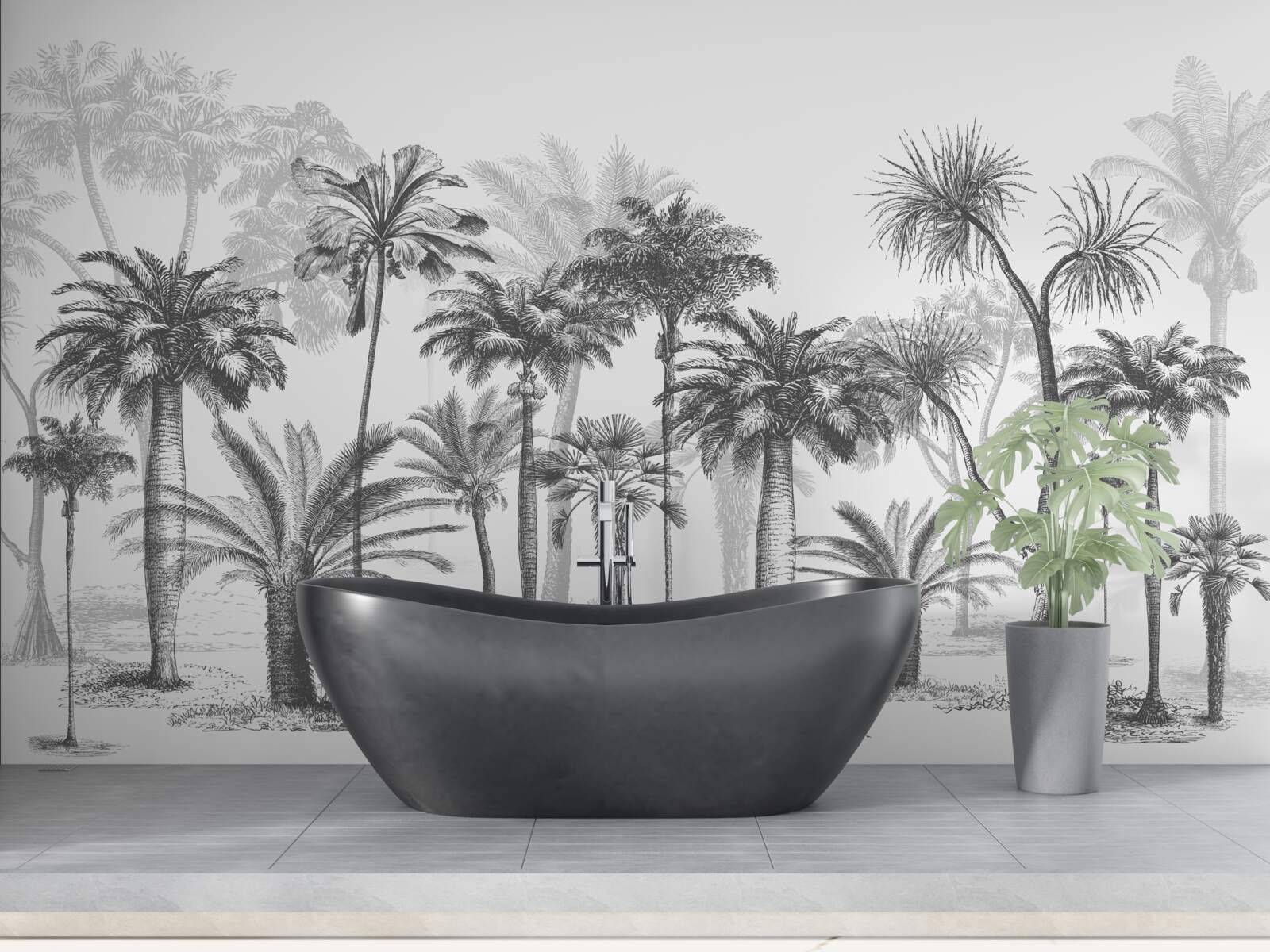 Fototapet vector grafic de palmieri