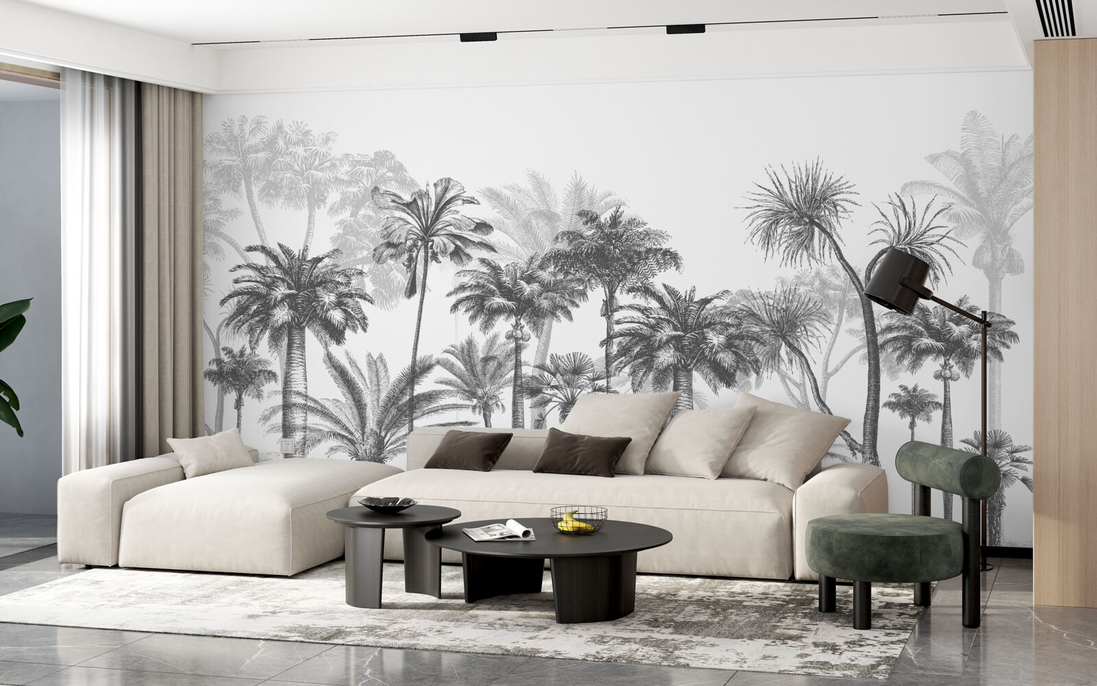 Fototapet vector grafic de palmieri