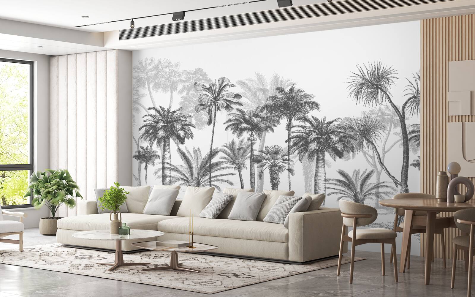 Fototapet vector grafic de palmieri