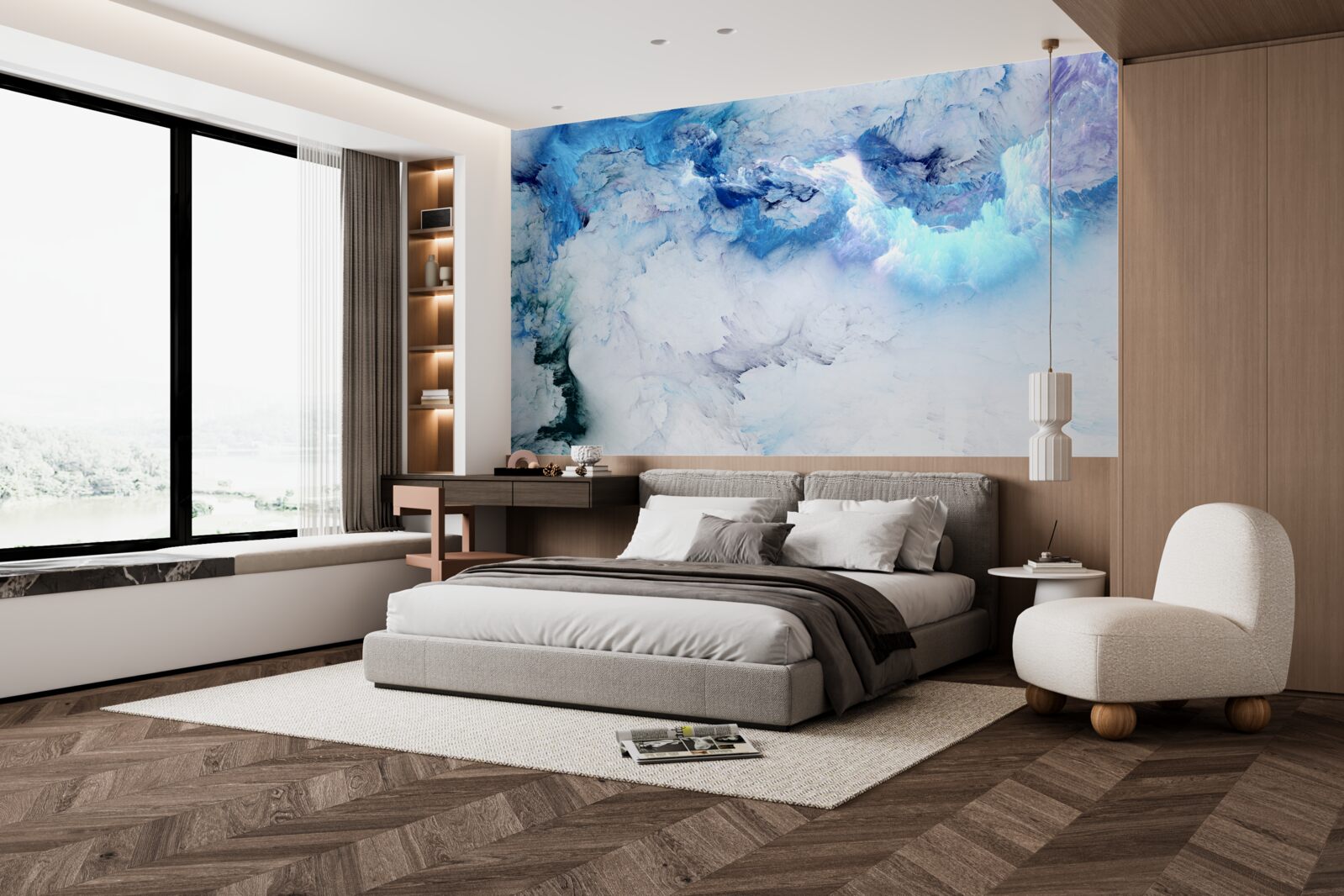 Fototapet fundal abstract pitoresc realizat din lichid colorat