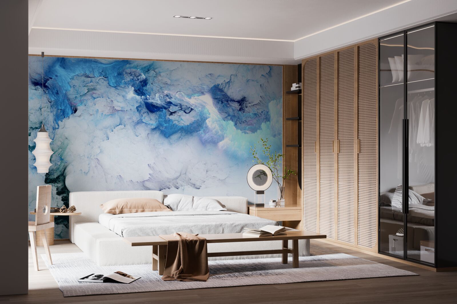 Fototapet fundal abstract pitoresc realizat din lichid colorat