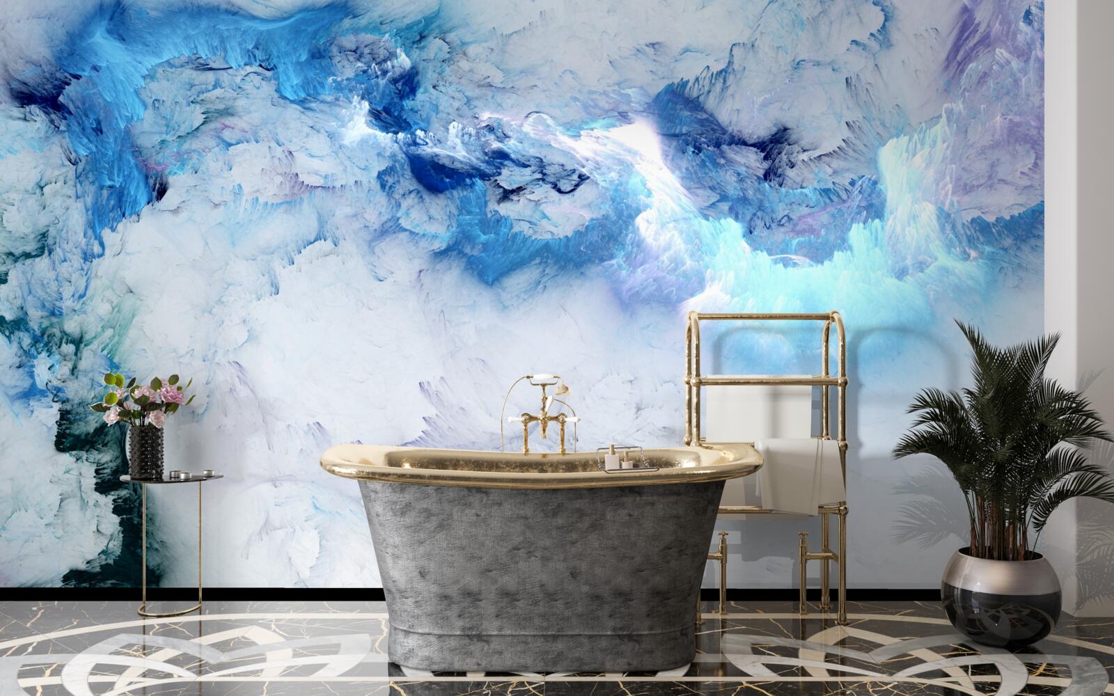 Fototapet fundal abstract pitoresc realizat din lichid colorat