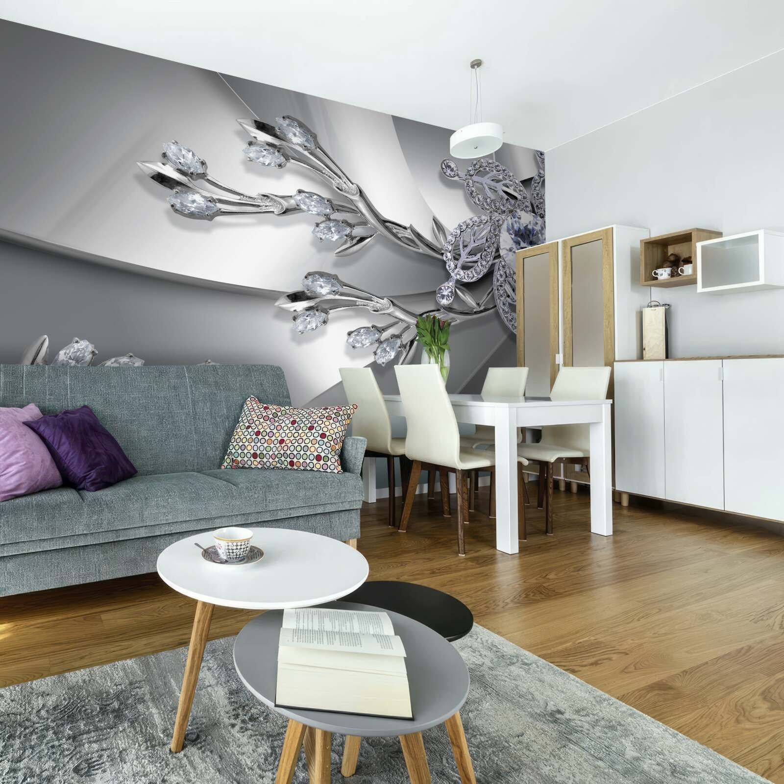 Fototapet muguri și ramuri din pietre