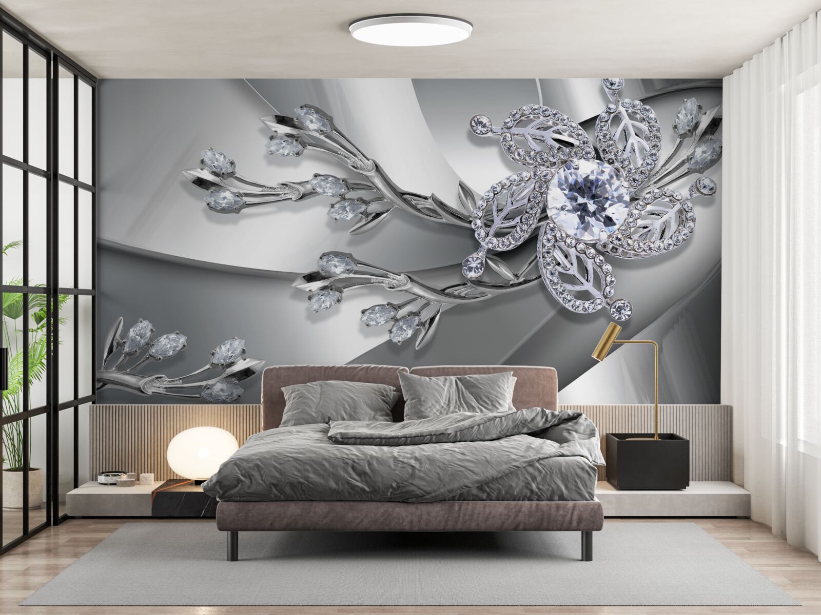 Fototapet muguri și ramuri din pietre