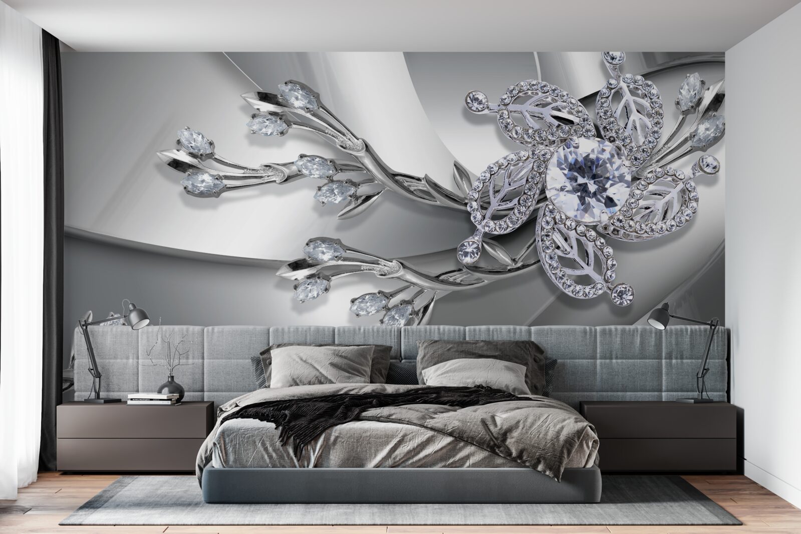 Fototapet muguri și ramuri din pietre