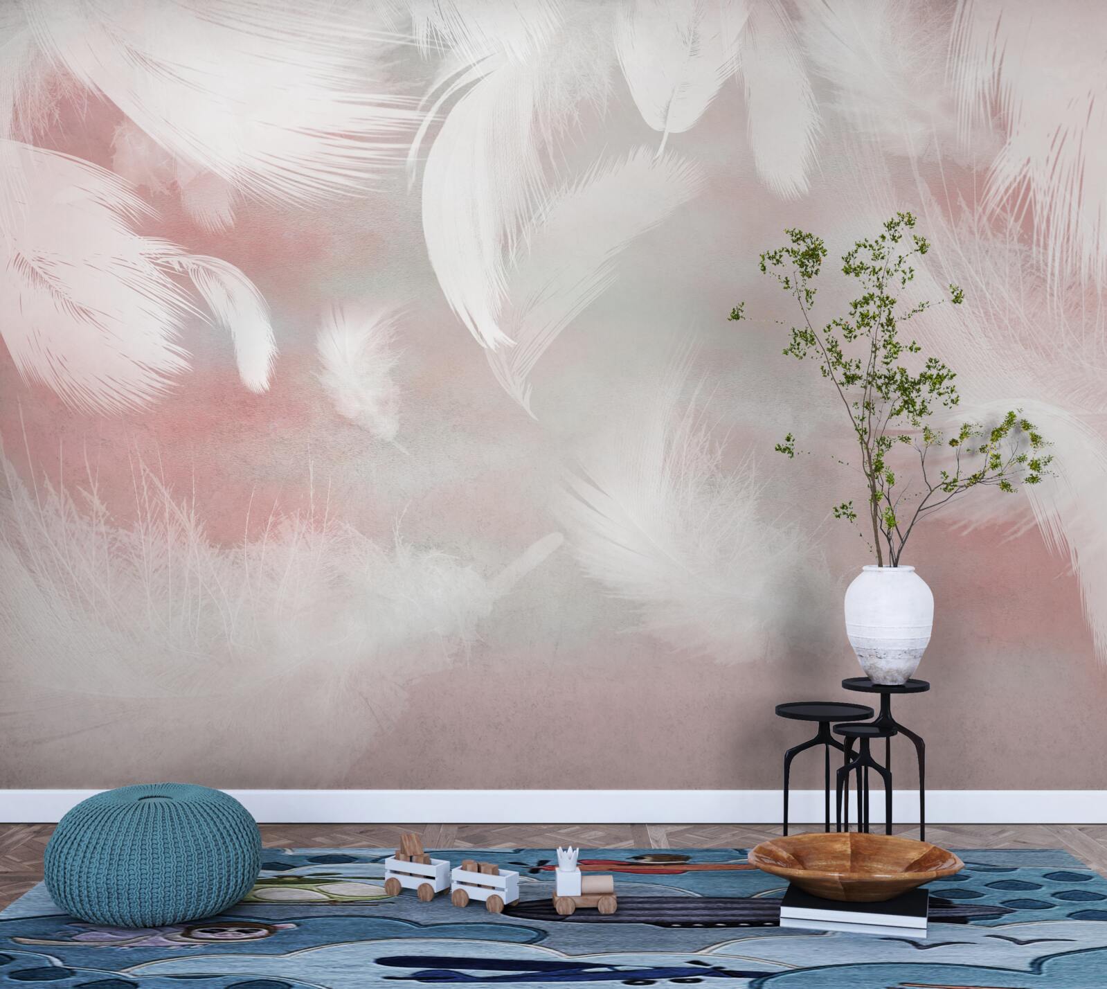 Fototapet fundal moale din pene