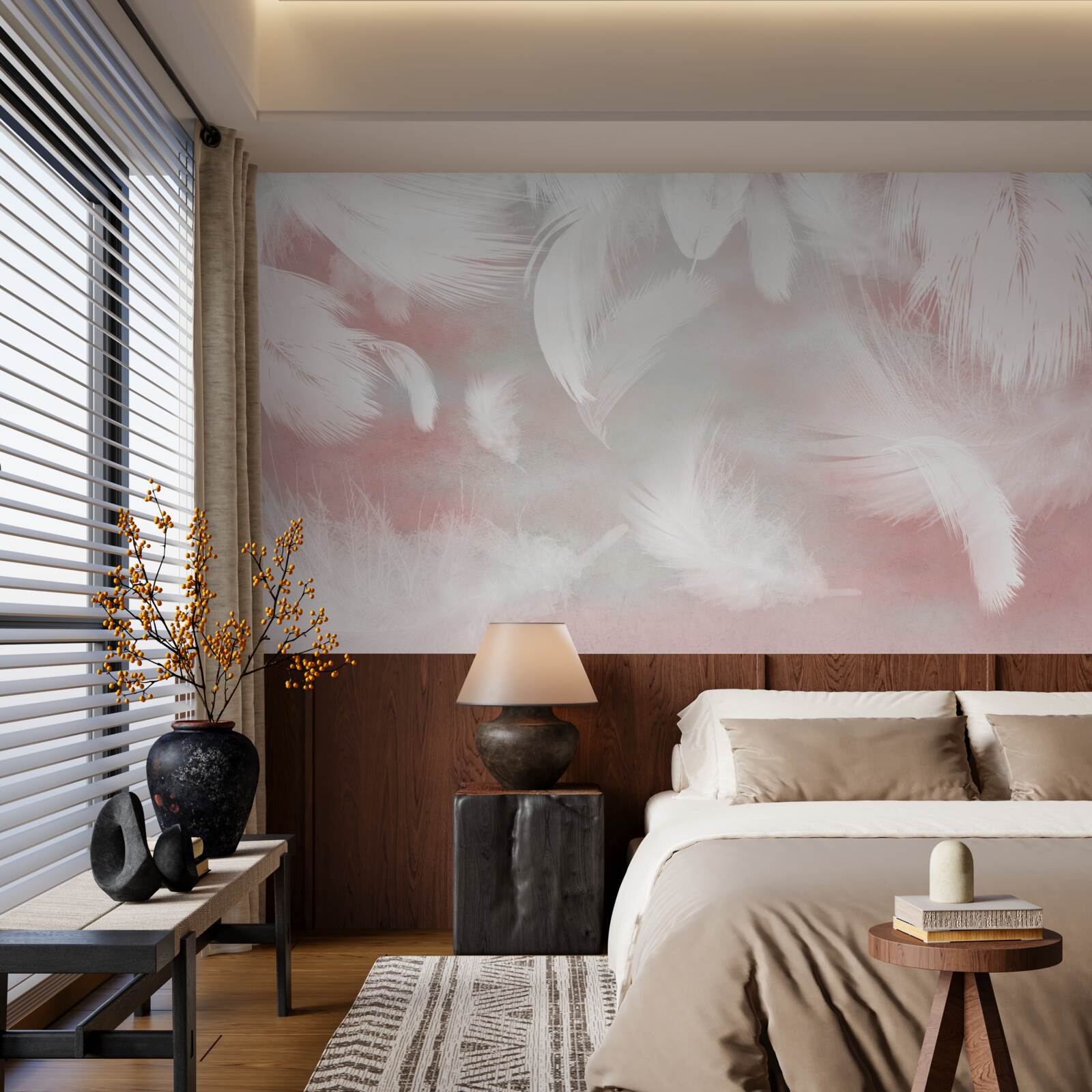 Fototapet fundal moale din pene