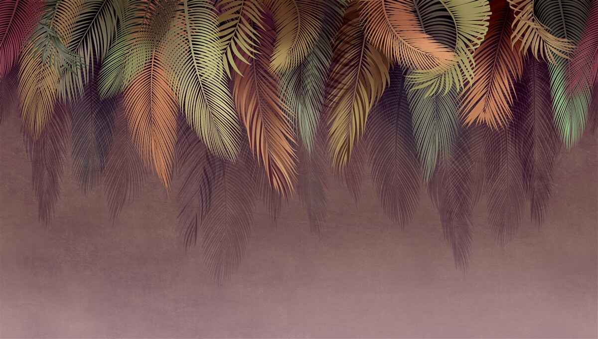 Fototapet pene atârnate în culori diferite