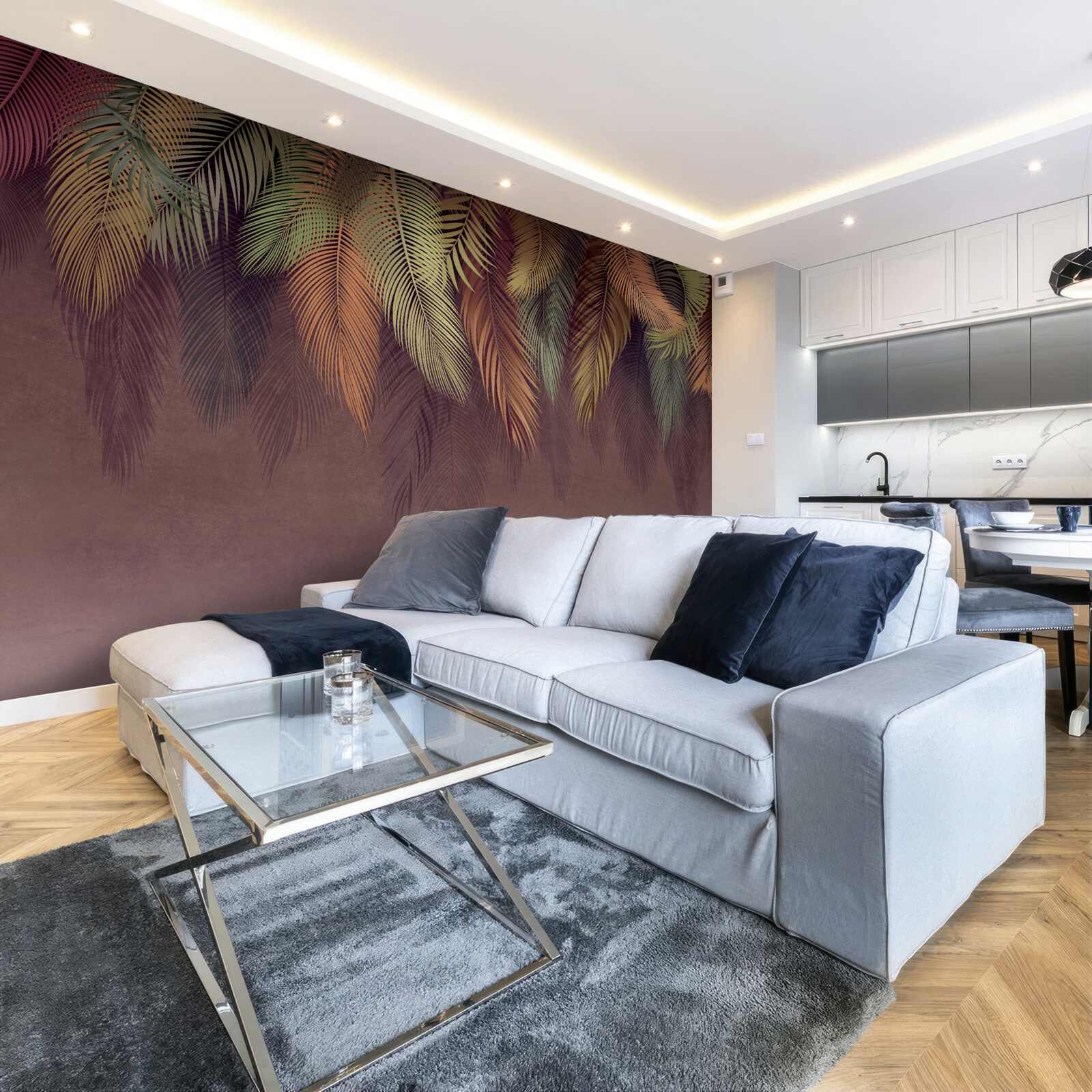 Fototapet pene atârnate în culori diferite