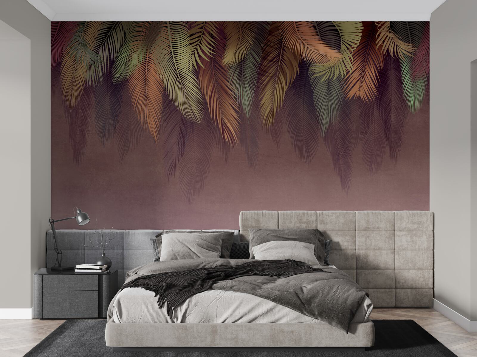 Fototapet pene atârnate în culori diferite