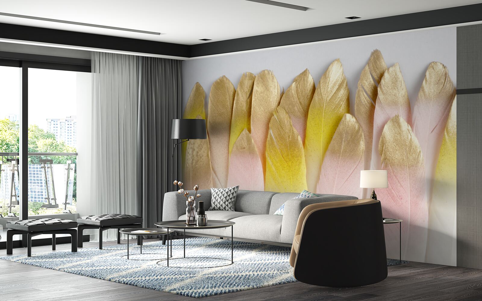 Fototapet pene lungi gradient