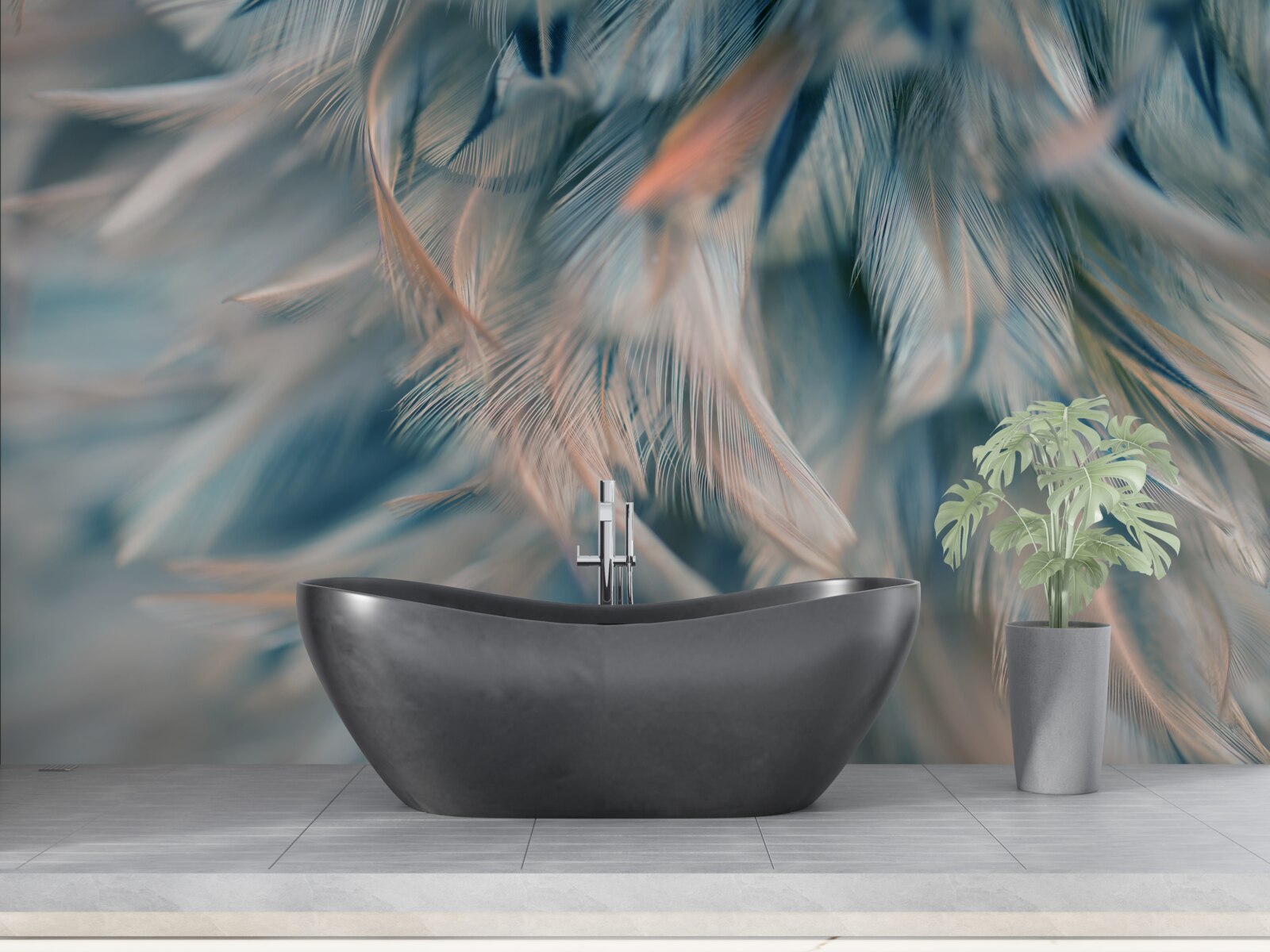 Fototapet fundal moale realizat din pene diferite