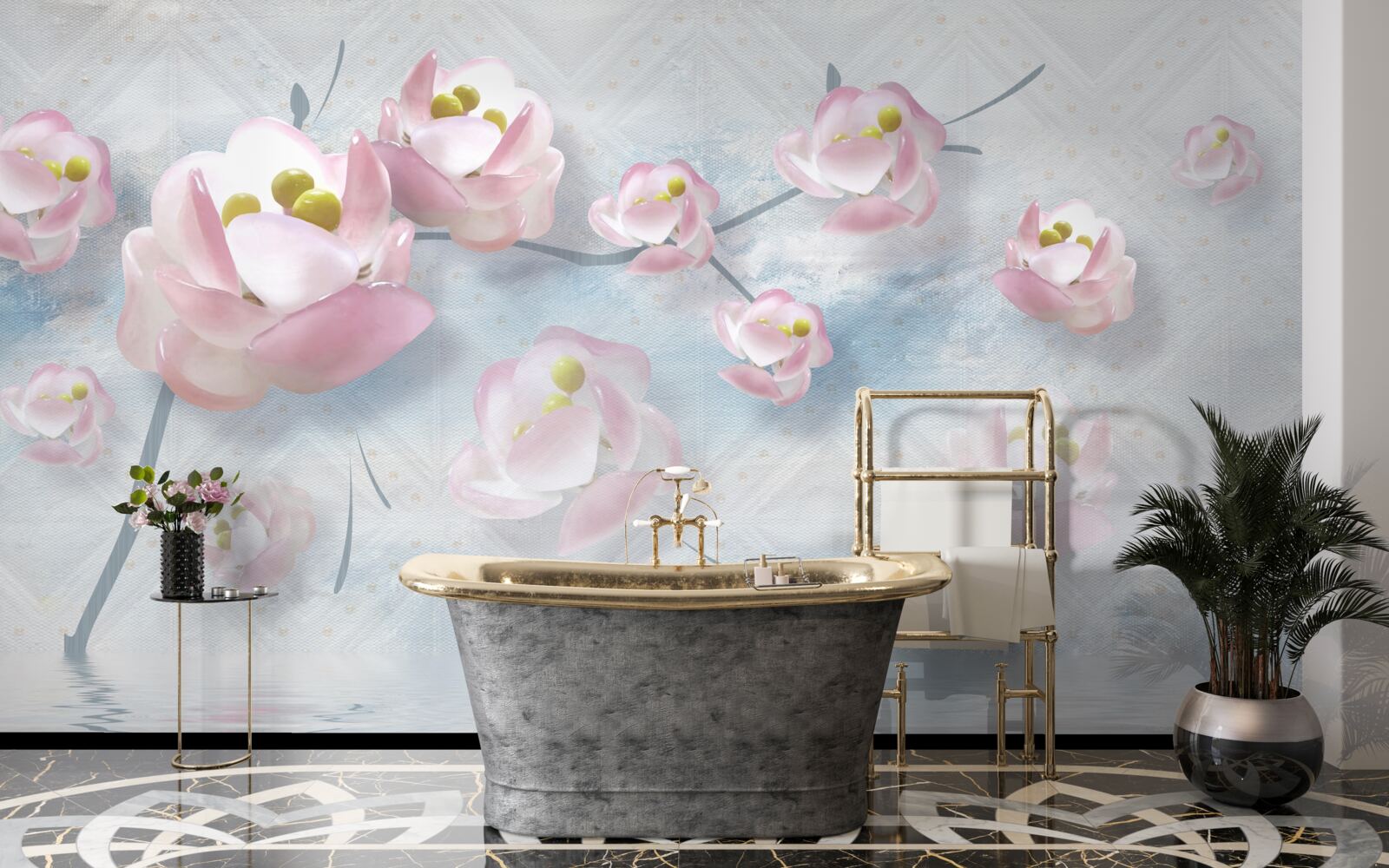 Fototapet muguri delicați peste elemente vitale