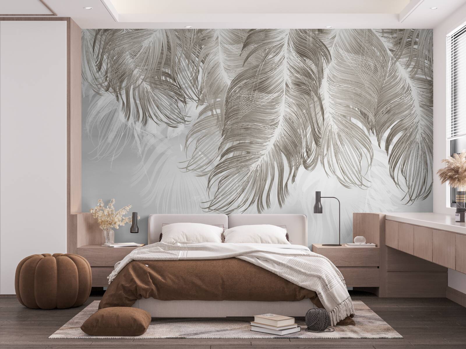 Fototapet pene atârnând în aer dedesubt