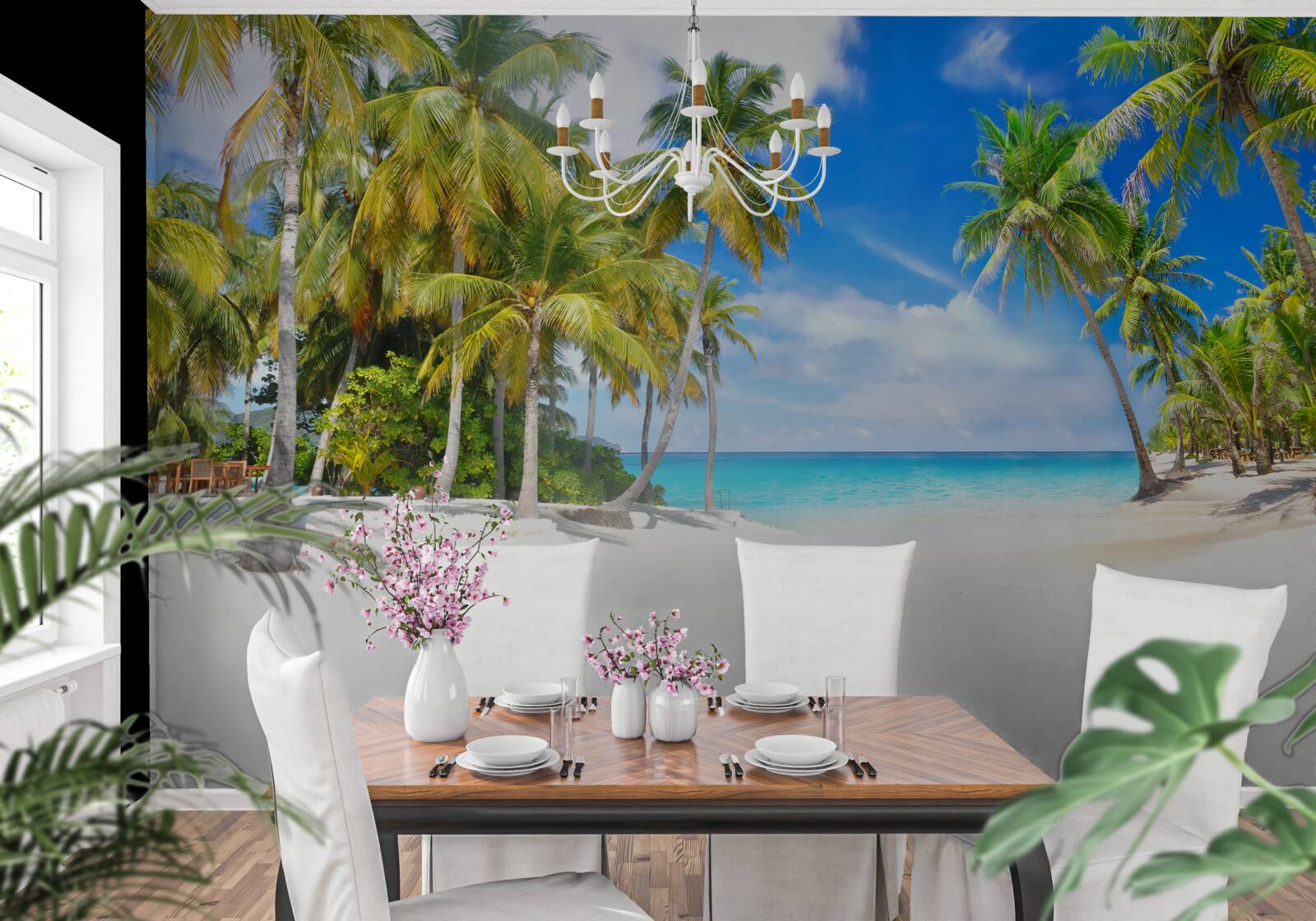 Fototapet țărmul oceanului cu o suprafață nisipoasă